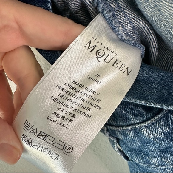 Alexander McQueen Blue Sleeveless Sheath Mini Dress SZ XS US 2 IT 38 - Picture 6 of 10